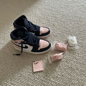 Nike Bubblegum Air Jordan Pink and Navy Sneakers